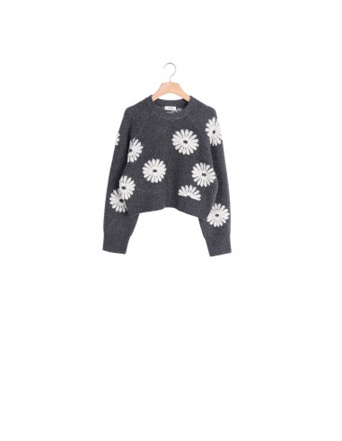 Pull en maille à fleurs en ligne