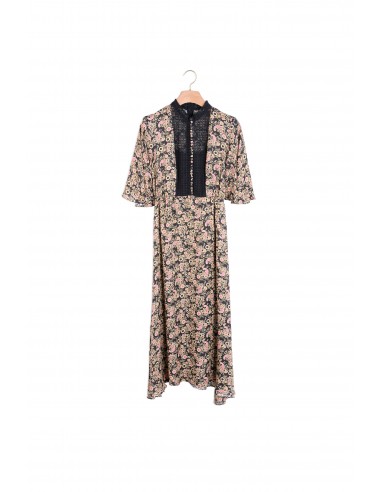 Robe midi en imprimé all over Les êtres humains sont 