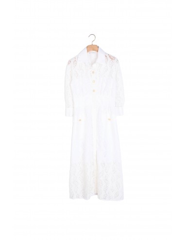 Robe longue chemise en broderie 2 - 3 jours ouvrés.