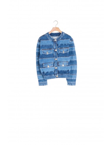 Blouson en jean court oversize chez Cornerstreet bien 